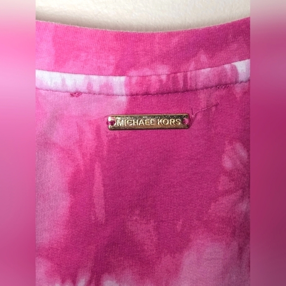 Women's Michael Kors Pink Tie Dye Sweatshirt, Size Medium - Picture 2 of 2